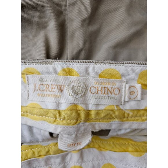 2/$35- J.Crew Chino Shorts City Fit Khaki Women 6 Cotton Blend Casual Summer - Picture 8 of 8
